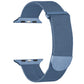 Milanese metal magnetic watch band, blue mesh with metal clasp