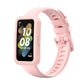 Silicone watch case and strap kit for smart watch, pink band with protective frame