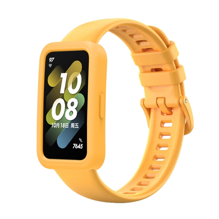 Silicone watch case and strap kit for smart watch, orange band with protective frame