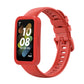 Red silicone protective case with matching silicone watch band for Huawei Band 8