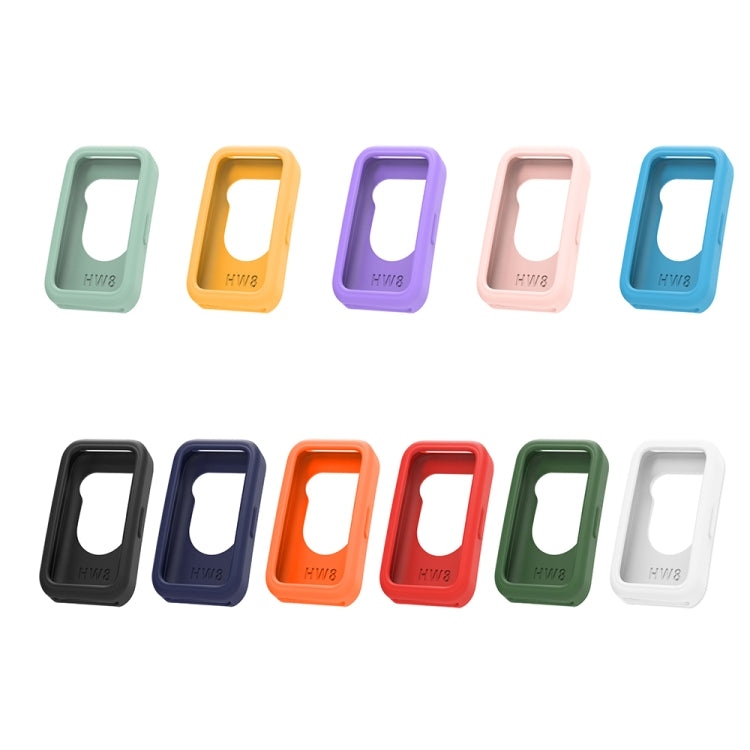 Assorted silicone protective case shells for Huawei Band 8 in multiple colors