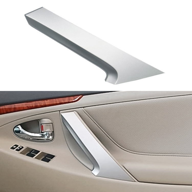 Silver/gray inside door handle cover for Toyota Camry, interior trim panel