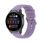 Light purple silicone watch band with stainless steel silver buckle and perforated strap