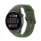 Dark green silicone watch band with stainless buckle, perforated strap and holes