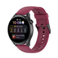 Wine red silicone watch band with stainless buckle, perforated strap and holes