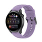 Light purple silicone watch band with stainless buckle, perforated strap and holes