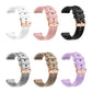 Assorted silicone watch bands in white, pink, black, grey, khaki, and purple