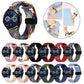 Multicolor braided woven watch band with black magnetic fold clasp