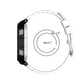 Black and white silicone watch band replacement with adjustment range for Garmin Forerunner 920XT.