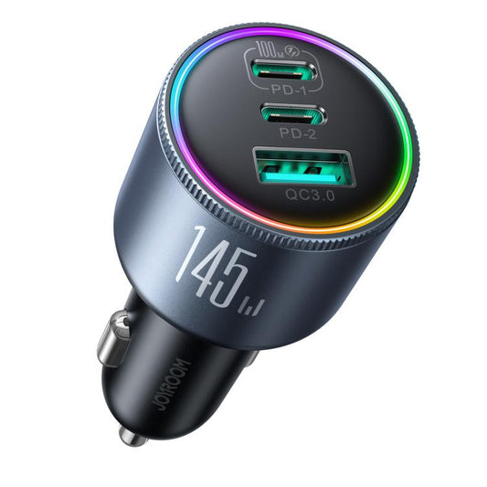 JOYROOM JR-CCN07 145W Dual PD+QC3.0 3-Port Car Charger, JR-CCN07