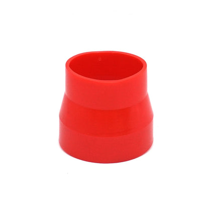 Red silicone air intake coupler, flared hose connector tube, 63–76 mm