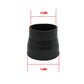Black silicone hose coupler with 65 mm top and 76 mm base markings