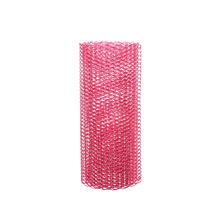 Red aluminum mesh grille insert roll, cylindrical view