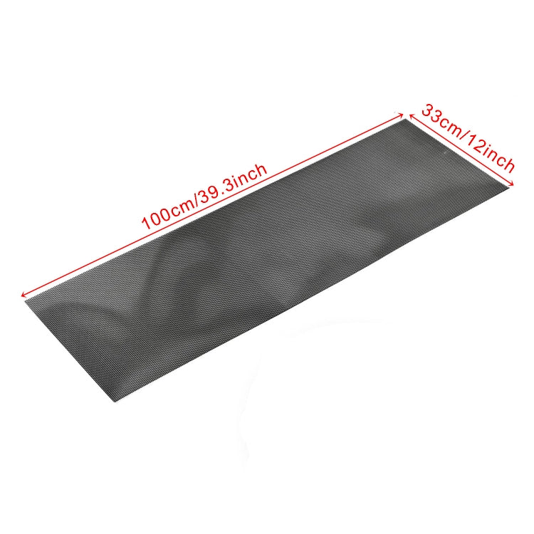 Dark gray metal mesh grille insert sheet, 100 x 33 cm