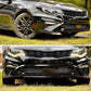 Black front grille mesh insert panel with diamond mesh over vehicle opening
