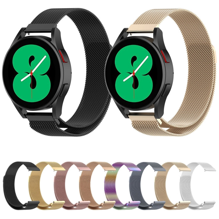 Magnetic metal mesh watch band set in black and gold tones, for Huawei Watch 4