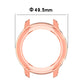 47mm TPU half watch case, transparent orange, for Huami Amazfit GTR, size view