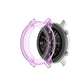 47mm TPU half watch case, transparent purple, for Huami Amazfit GTR, angled front