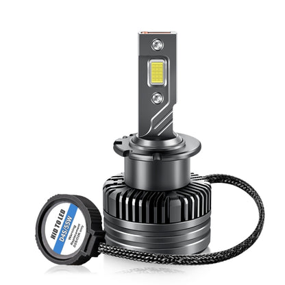 Car LED headlight bulbs, black metal heat sink with integrated LED chip and wiring