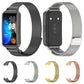 Magnetic stainless steel watch band bundle in black, silver, gold, and rose gold
