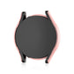 Diamond hollow watch protective case, pink tone frame with protective back and black insert