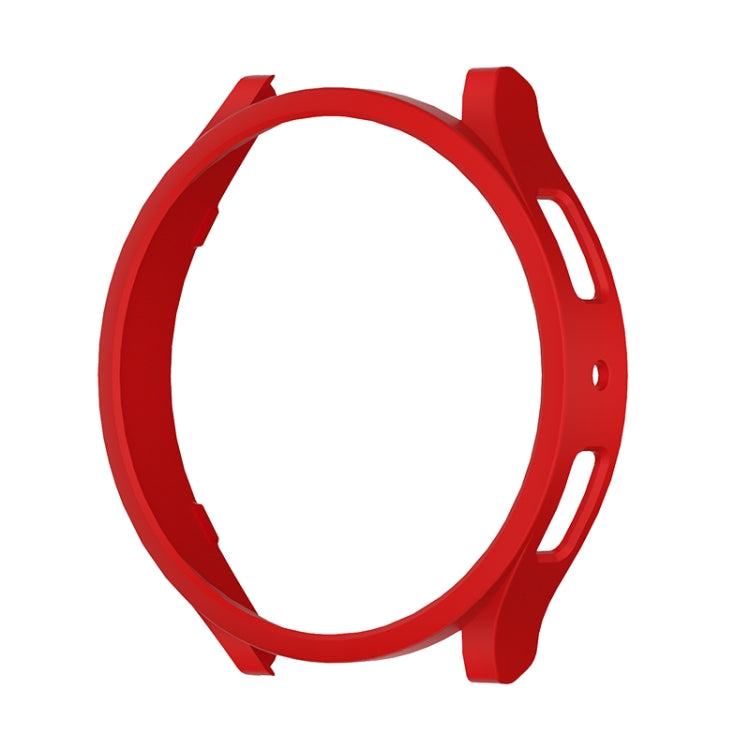 Red protective watch case with open front and side cutouts