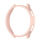 Light rose protective watch case with open front and side slots