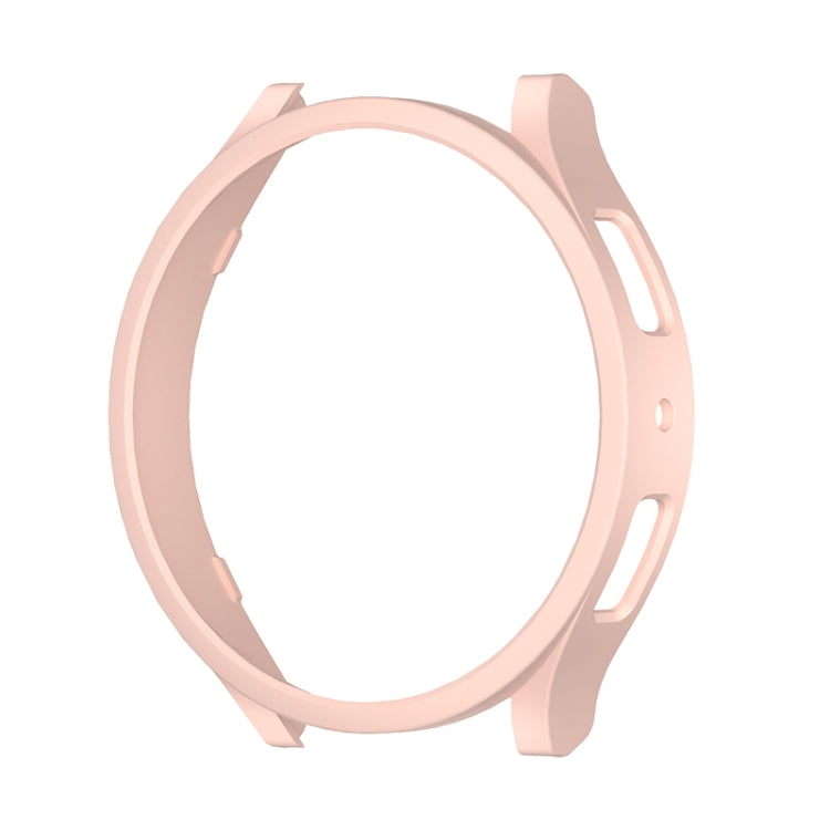 Light rose protective watch case with open front and side slots