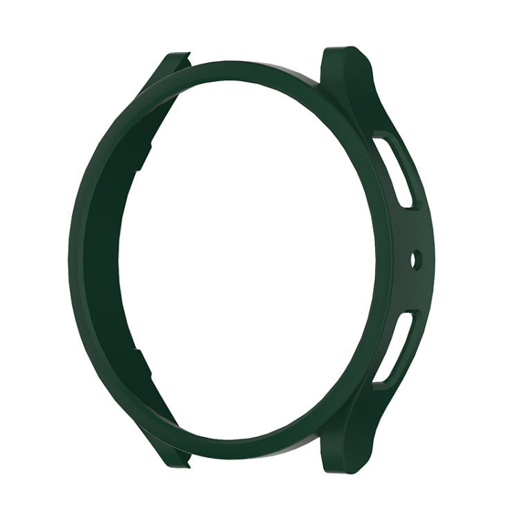 Dark green protective watch case with open front and protective side rails