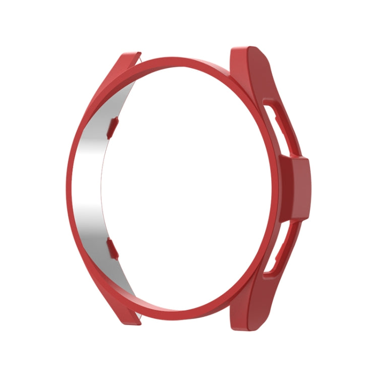 Red protective watch case with open front and raised side grips