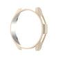 Light beige protective watch case with open front and side cutouts