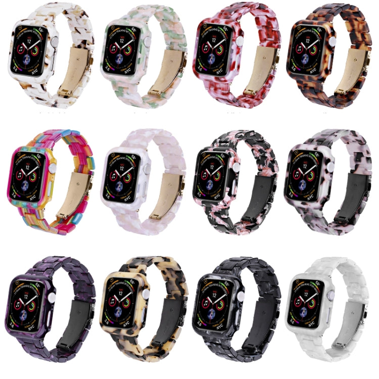 Assorted printed resin watch band case kit, multiple colors for Apple Watch