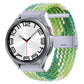 Braided nylon watch band with metal buckle, solid green braided weave