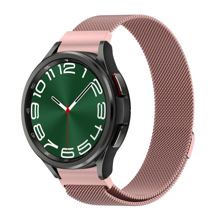 Milan magnetic metal watch band, rose-pink mesh for Galaxy Watch 6/6 Classic