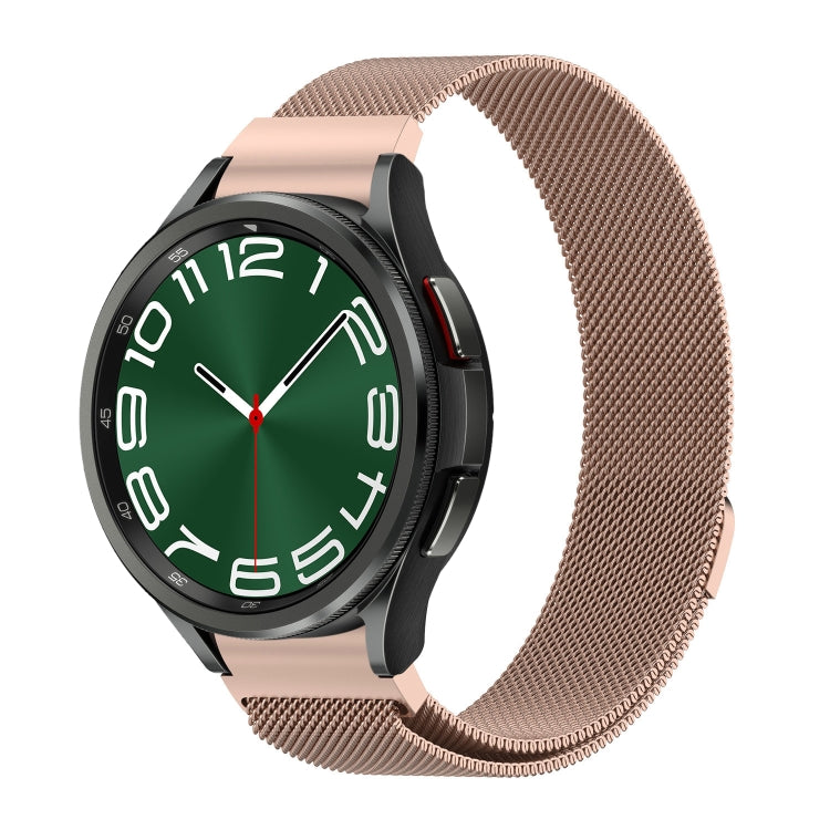 Milan magnetic metal watch band, rose-brown mesh for Galaxy Watch 6/6 Classic