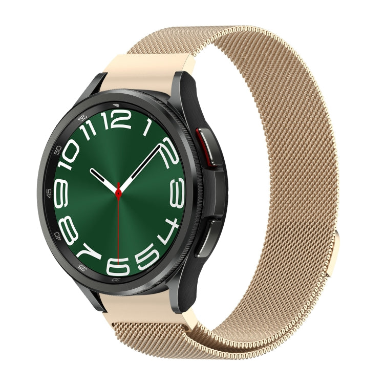 Milan magnetic metal watch band, champagne-gold mesh for Galaxy Watch 6/6 Classic