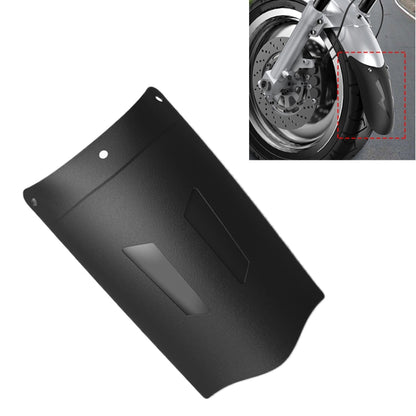 Black front wheel fender splash flap with molded cutout panel, dustproof mudguard