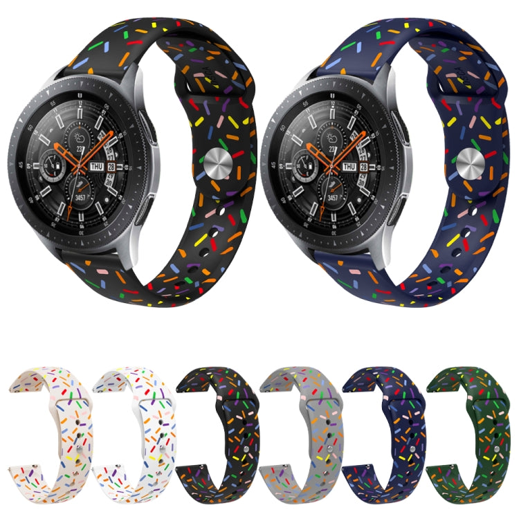 Assorted silicone watch bands with multicolor rainbow dots in multiple colors