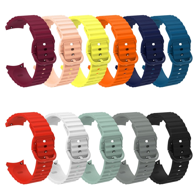 Wave-dotted silicone watch band set in assorted colors with buckle for Galaxy Watch 6/6 Classic