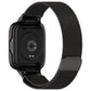 Black Milan metal watch band with protective frame, side view