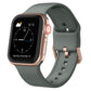Silicone watch band with pin buckle, olive green strap with perforations