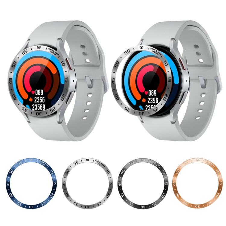 Protective watch frame ring with white body and colorful bezel options
