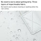 Water-repellent light fabric close-up with visible stitching on mommy backpack pocket.