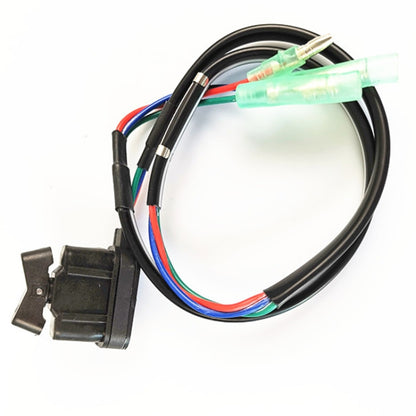 Outboard tilt lift switch with wiring harness and multi-color leads, black connector