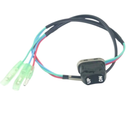 Outboard tilt lift switch with UP/DN rocker and wiring harness, multicolor cable