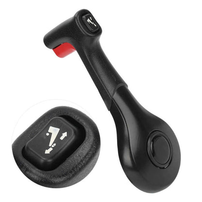 Black outboard control handle assembly with red lift switch button
