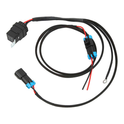 12V car reverse light wiring harness with black cable and blue/black connectors
