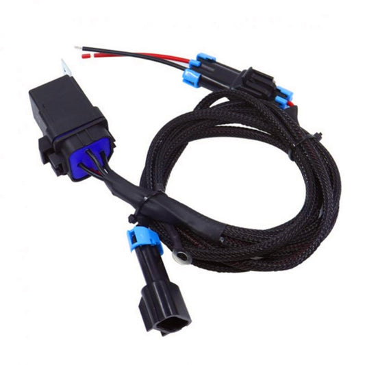 Reverse light wiring harness cable with two plug connectors and ring terminal