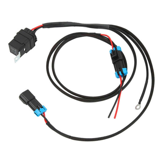 12V car reverse light wiring harness with black cable and blue/black connectors
