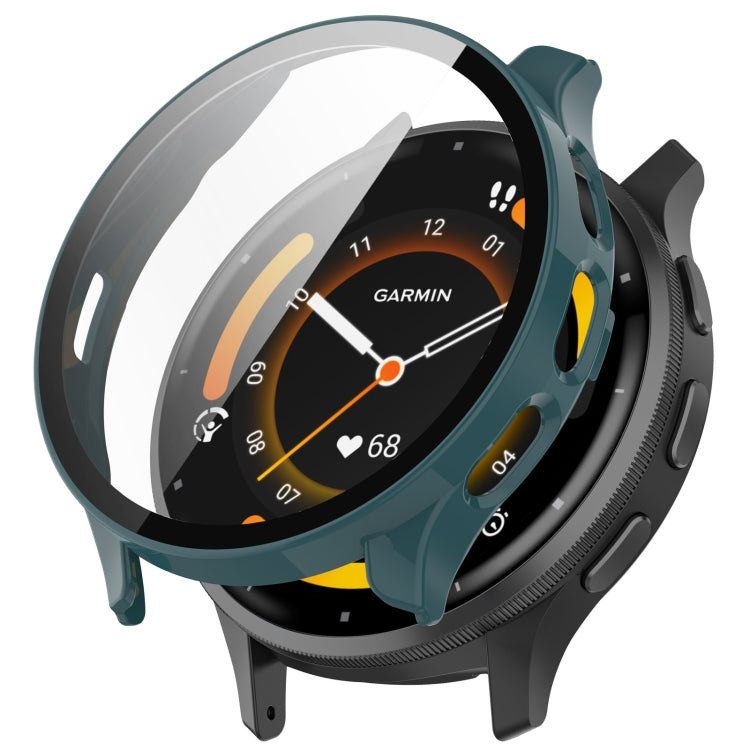 PC and tempered glass watch case with clear screen cover in teal